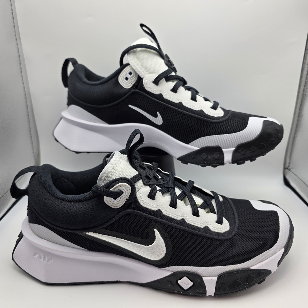 Nike Air Diamond Varsity Turf Baseball Shoes Black White Men's 7.5 DZ0502-004